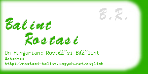 balint rostasi business card